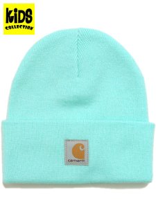 画像1: 【KIDS】CARHARTT KIDS ACRYLIC WATCH HAT-ARUBA BLUE (1)