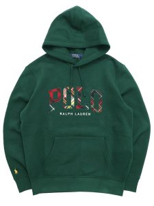 画像1: 【送料無料】POLO RALPH LAUREN PLAID-LOGO FLEECE HOODIE (1)