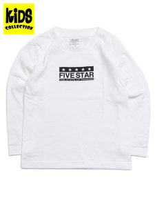 画像1: 【KIDS】FIVE STAR KIDS L/S TEE-WHITE/BLACK (1)