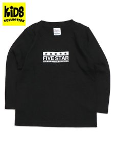 画像1: 【KIDS】FIVE STAR KIDS L/S TEE-BLACK/WHITE (1)