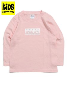 画像1: 【KIDS】FIVE STAR KIDS L/S TEE-LIGHT PINK/WHITE (1)