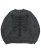 画像1: 【送料無料】VANSON PIGMENT DYED BONE CREW SWEAT BLACK/BLACK (1)