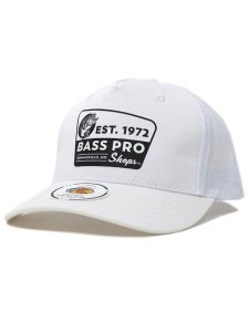 画像1: BASS PRO SHOPS VINTAGE SIGN TRUCKER CAP-WHITE (1)