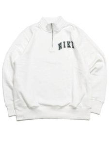 画像1: NIKE CLUB BB ARCH HALF ZIP LS TOP-SAIL/FIR (1)