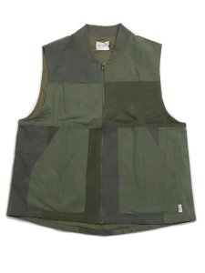 画像1: 【SALE】【送料無料】MR.REMAKE MAN REMAKE MILITARY ZIP VEST KHAKI ASSORT (1)