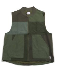 画像1: 【SALE】【送料無料】MR.REMAKE MAN REMAKE MILITARY ZIP VEST KHAKI ASSORT (1)