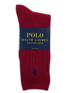 画像1: POLO RALPH LAUREN COTTON RIB CREW SOCKS (1)