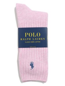 画像1: POLO RALPH LAUREN COTTON RIB CREW SOCKS (1)