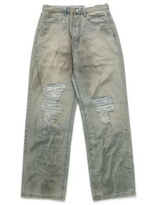 画像1: 【送料無料】mnml ULTRA BAGGY DESTROYED DENIM VINTAGE BLUE (1)