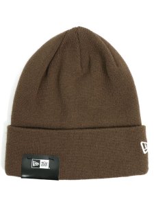 画像1: NEW ERA BASIC CUFF KNIT-WALNUT/WHITE (1)