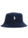 画像1: 【送料無料】POLO RALPH LAUREN REVERSIBLE CHINO INDIGO LINEN BUCKET HAT (1)