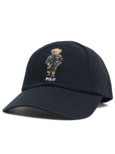 画像1: 【送料無料】POLO RALPH LAUREN POLO BEAR TWILL BALL CAP POLO BLACK (1)