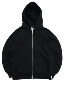 画像1: 【送料無料】REIGNING BRUSHED FLEECE ZIP HOODIE BLACK (1)