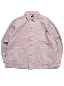 画像1: 【送料無料】MANASTASH HEMP WASHED CHORE JACKET PINK (1)