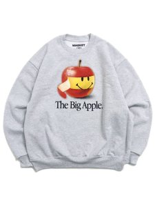 画像1: 【送料無料】MARKET SMILEY BIG APPLE CREWNECK ASH HEATHER (1)