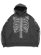 画像1: 【送料無料】VANSON PIGMENT DYED BONE ZIP UP HOODIE BLK/WHT (1)