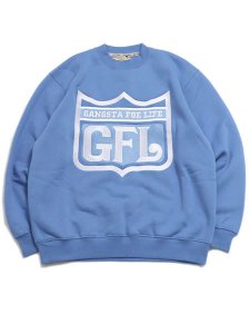 画像1: 【送料無料】WEST WEAR GFL EMBROIDERY LOGO CREWNECK SAXE BL/WHT (1)