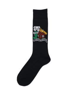 画像1: WHIMSY SOCKS LOLAS BLOOD SOCKS BLACK (1)