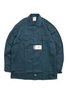 画像1: DICKIES L/S WORK SHIRT-AIRFORCE BLUE (1)