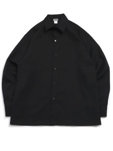 画像1: CALTOP PLAIN L/S WORK SHIRT BLACK (1)