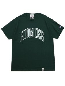 画像1: FOR THE HOMIES COLLEGIATE TEE DARK GREEN (1)