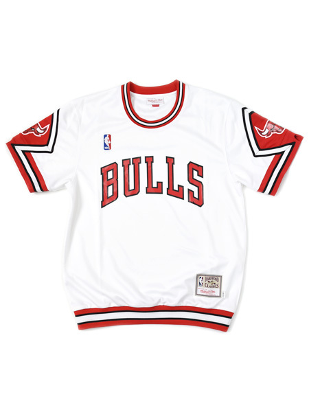 100% Authentic Mitchell & Ness 87/88 Chicago Bulls Shooting Shirt Jersey  40 M