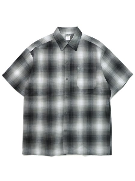 CALTOP FL PLAID S/S SHIRT GREY/WHITE - FIVESTAR