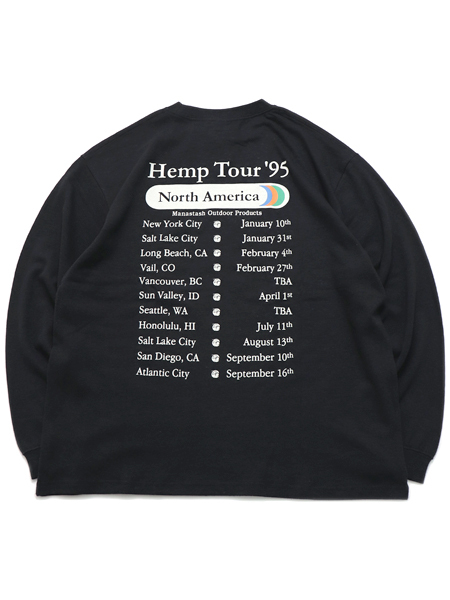 MANASTASH HEMP L/S TEE HEMP TOUR - FIVESTAR