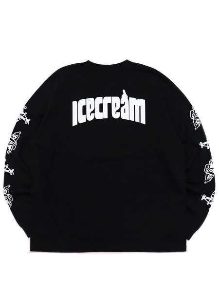 ICECREAM COTTON L/S TEE BLACK - FIVESTAR